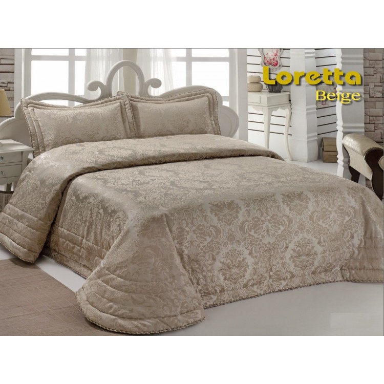 Покрывало жаккард "KARNA" LORETTA 250x270 (50x70+5)*2см