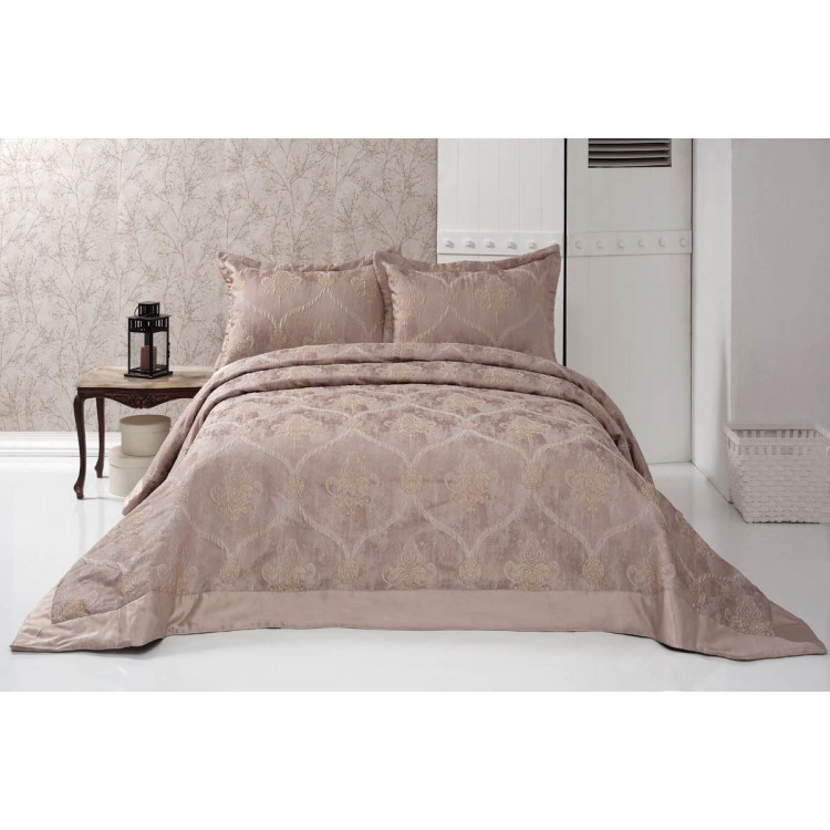 Покрывало жаккард "KARNA" стеганое VENESIA 260x260 (50x70+5)*2см
