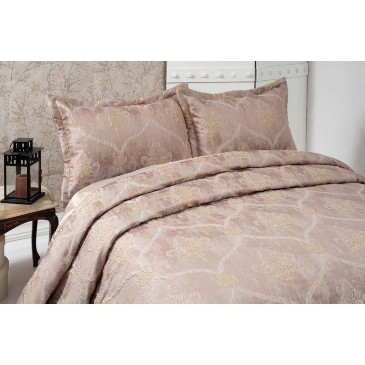 Покрывало жаккард "KARNA" стеганое VENESIA 260x260 (50x70+5)*2см