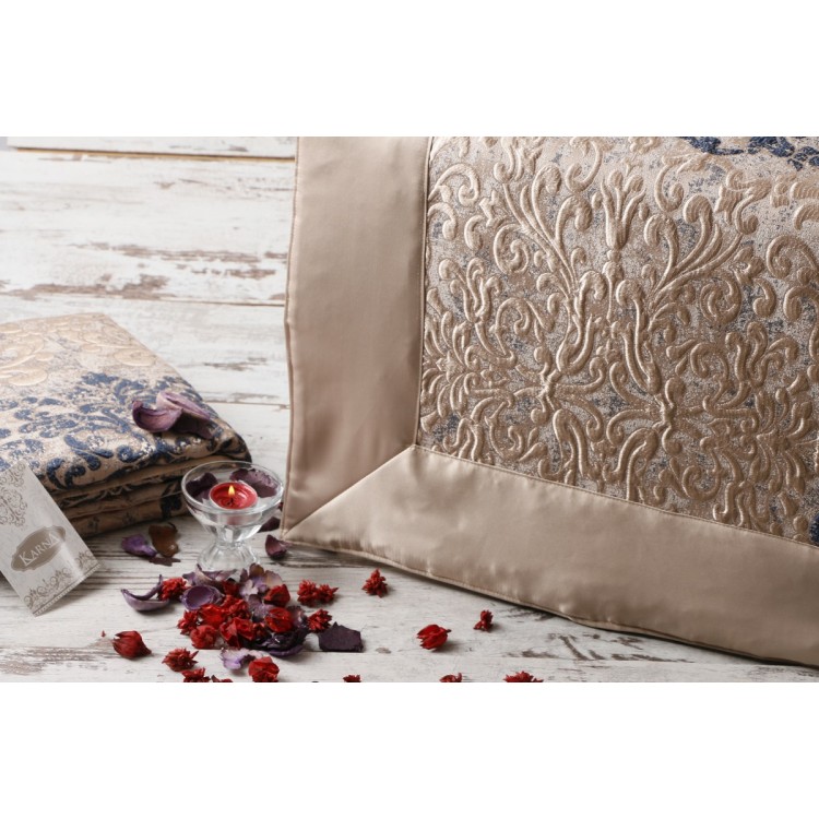 Покрывало жаккард "KARNA" стеганое HARMONIA 260x260 (50x70+5)*2см