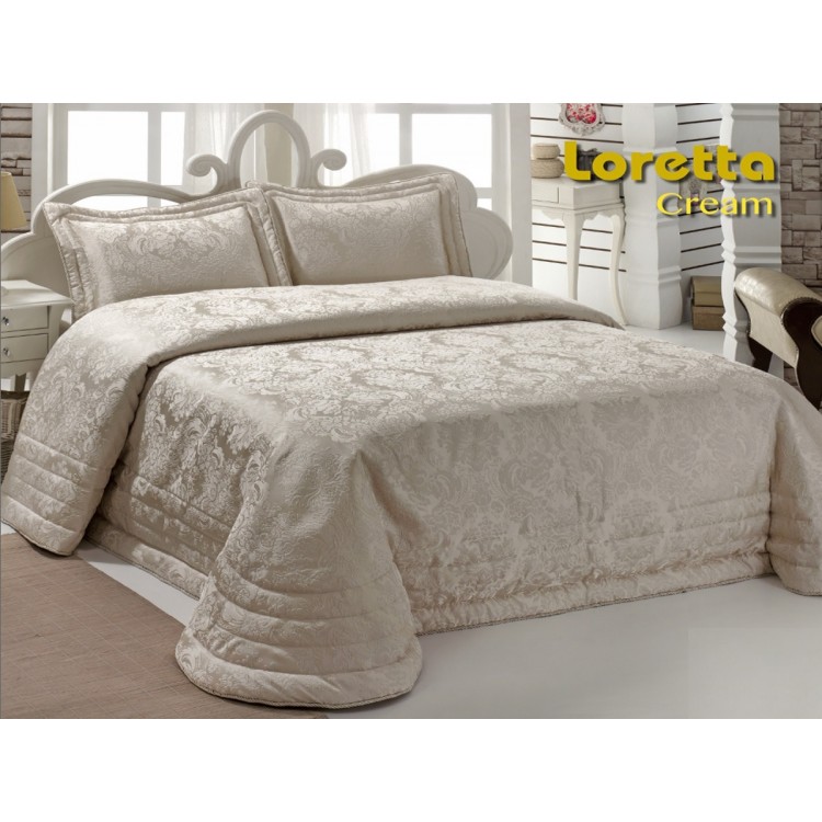 Покрывало жаккард "KARNA" LORETTA 250x270 (50x70+5)*2см