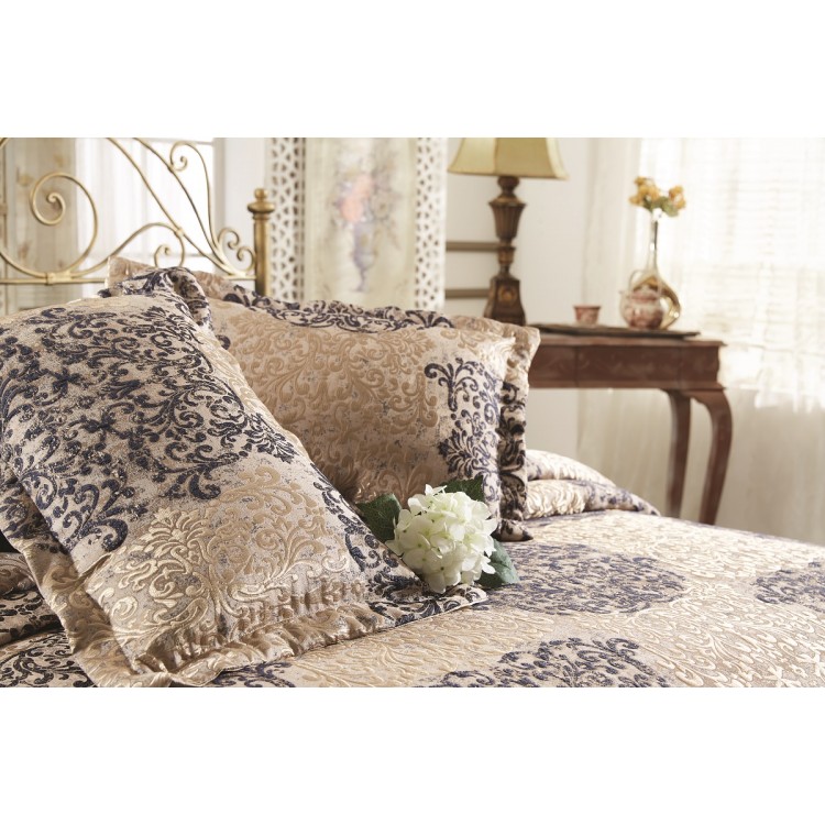 Покрывало жаккард "KARNA" стеганое HARMONIA 260x260 (50x70+5)*2см