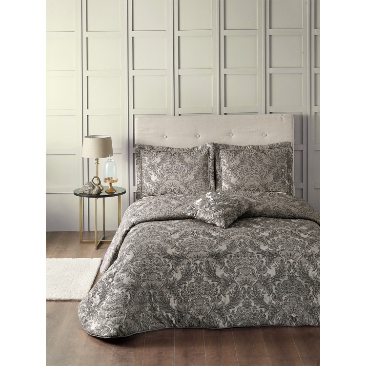 Покрывало жаккард "KARNA" FONT 260x270 (50x70+5)*2см