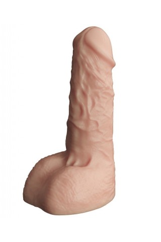 Телесный фаллоудлинитель с мошонкой Cock Next - 17 см.