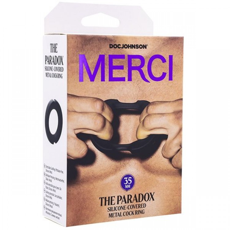 Черное эрекционое кольцо Merci The Paradox 35mm