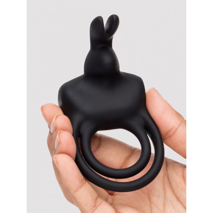 Черное эрекционное виброкольцо Happy Rabbit Cock Ring