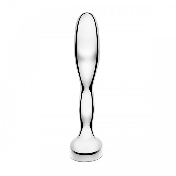 Стальной стимулятор простаты Stainless Steel Prostate Plug - 11,5 см.