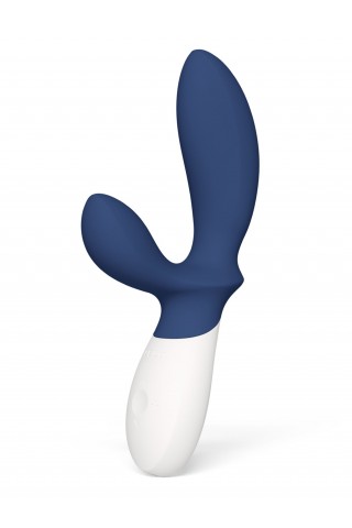 Синий вибромассажер простаты Lelo Loki Wave 2 - 19,6 см.