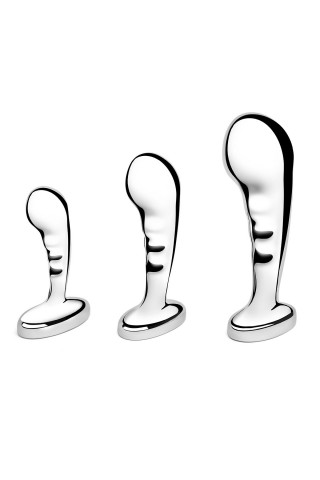 Набор из 3 стальных стимуляторов простаты Stainless Steel P-spot Training Set