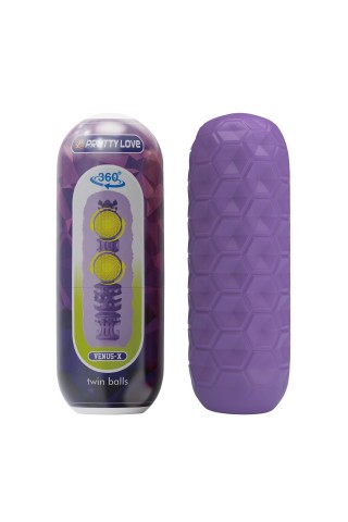 Фиолетовый мастурбатор Venus-X Twin balls