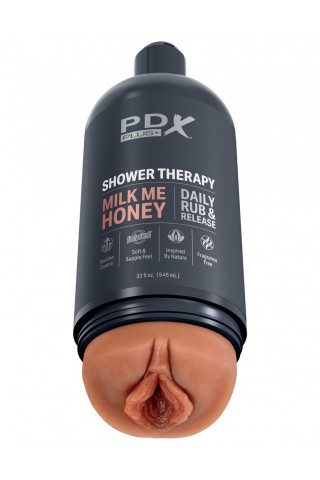 Мастурбатор-вагина цвета карамели Shower Therapy Milk Me Honey