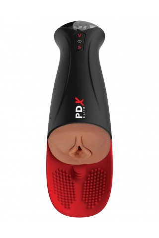 Мастурбатор-вагина в колбе с вибрацией Fuck-O-Matic Pro XL