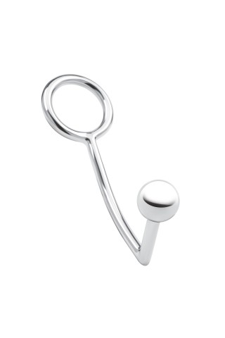 Кольцо на пенис с анальным стимулятором Stainless Steel Anal Hook & Cock Ring