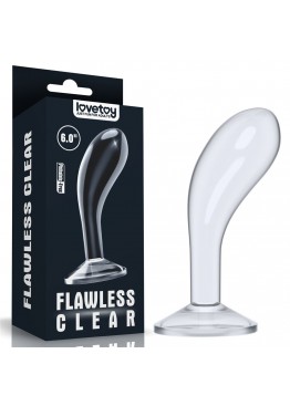 Прозрачный стимулятор простаты Flawless Clear Prostate Plug - 15 см.