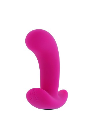 Розовый вибромассажёр простаты с пультом ДУ Hooking Up - 9,5 см.