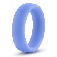 Голубое люминесцентное кольцо Silicone Glo Cock Ring