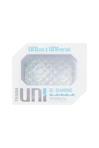 Прозрачный мастурбатор-стимулятор Tenga Uni Diamond