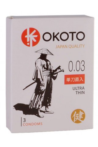 Ультратонкие презервативы OKOTO Ultra Thin - 3 шт.