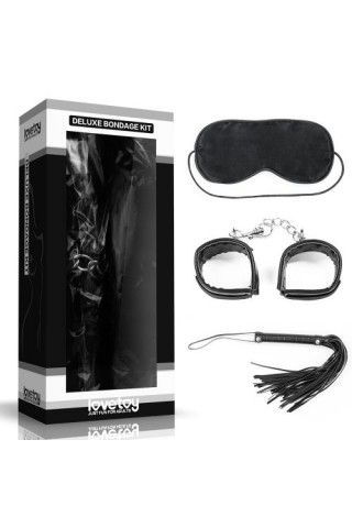 БДСМ-набор Deluxe Bondage Kit для игр: маска, наручники, плётка