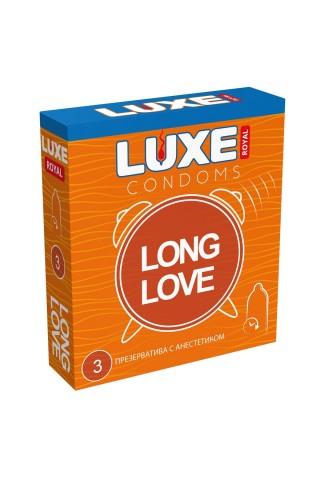Презервативы с продлевающим эффектом LUXE Royal Long Love - 3 шт.