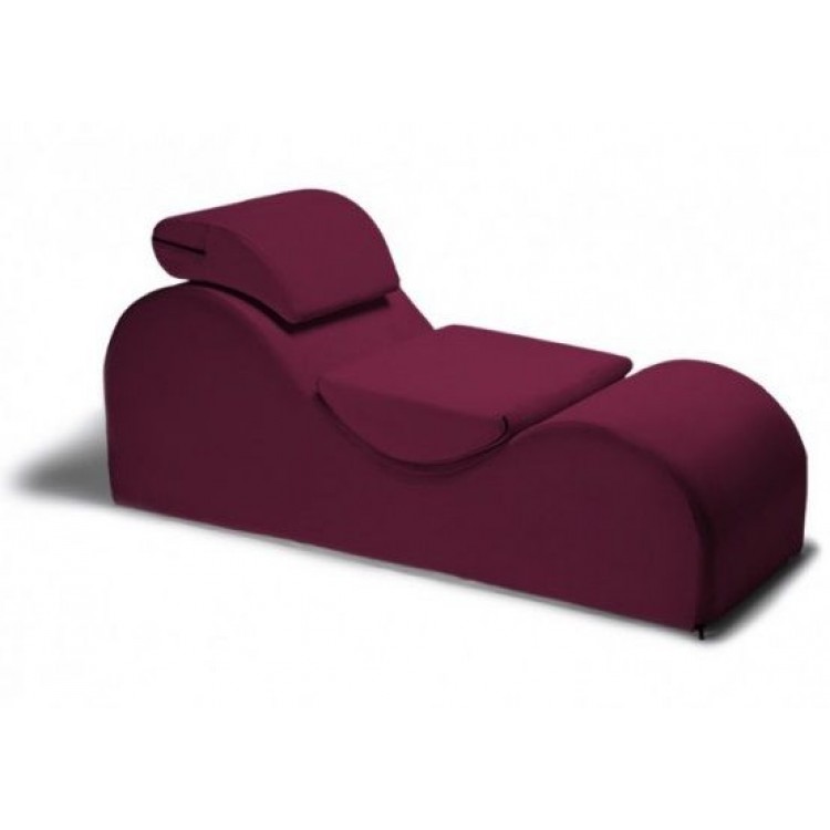 Бордовое вельветовое кресло для любви Liberator Esse Sex Chair
