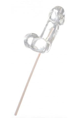 Прозрачный леденец в форме фаллоса со вкусом пина колады