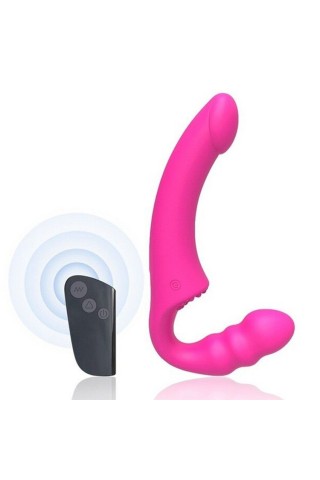 Розовый безремневой страпон Straples Strap-On Dildo