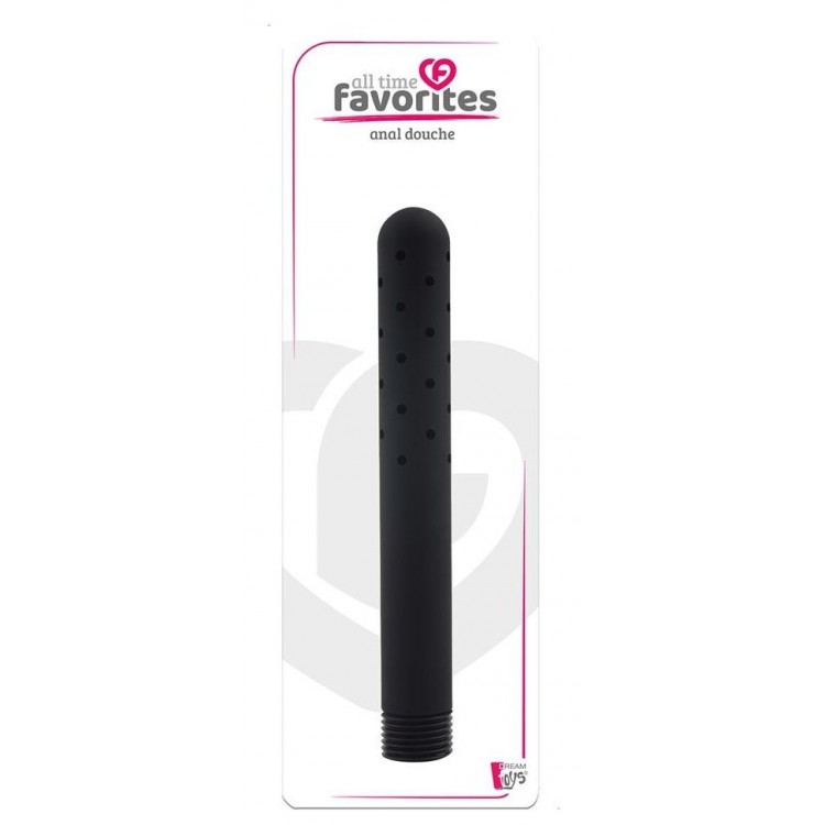 Черная насадка для анального душа ANAL DOUCHE - 15 см.