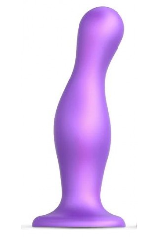Фиолетовая насадка Strap-On-Me Dildo Plug Curvy size L