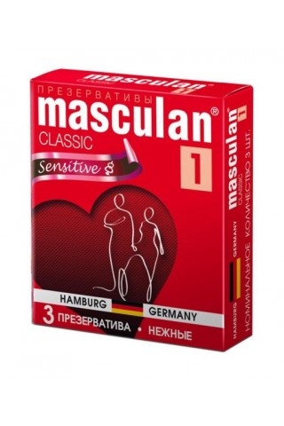 Нежные презервативы Masculan Classic 1 Sensitive - 3 шт.
