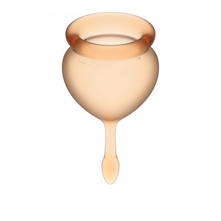 Набор оранжевых менструальных чаш Feel good Menstrual Cup Набор оранжевых менструальных чаш Feel good Menstrual Cup