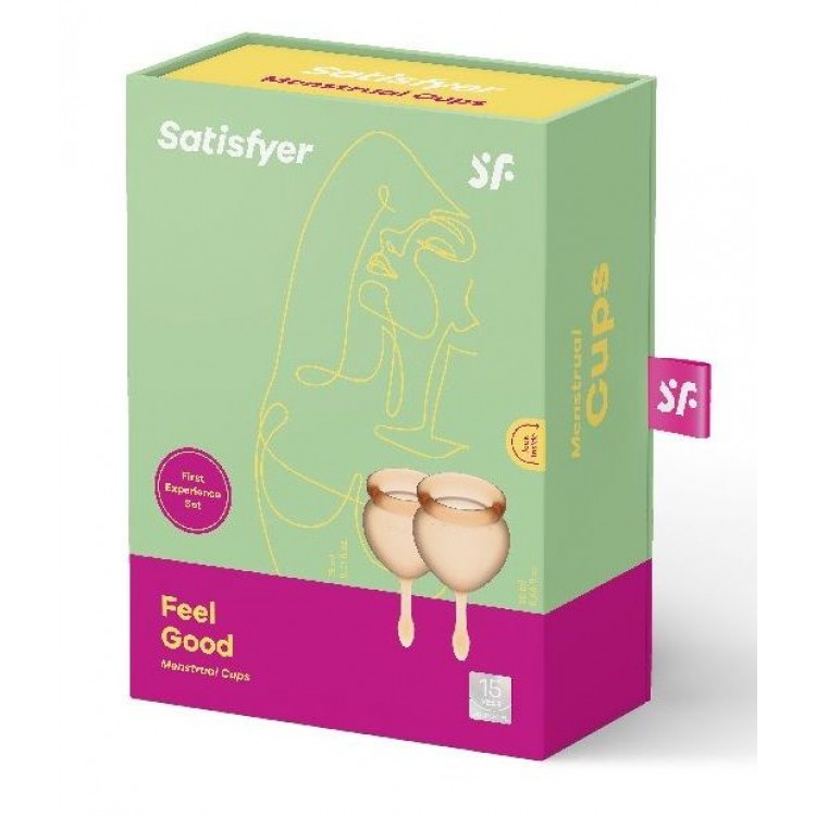 Набор оранжевых менструальных чаш Feel good Menstrual Cup Набор оранжевых менструальных чаш Feel good Menstrual Cup