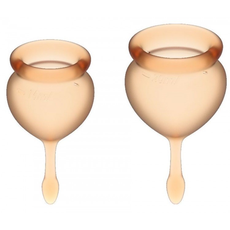 Набор оранжевых менструальных чаш Feel good Menstrual Cup