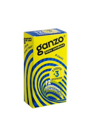 Классические презервативы с обильной смазкой Ganzo Classic - 15 шт.