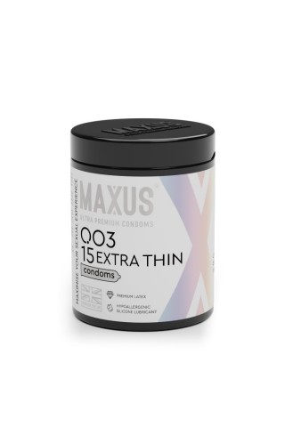 Экстремально тонкие презервативы MAXUS 003 Extra Thin - 15 шт.