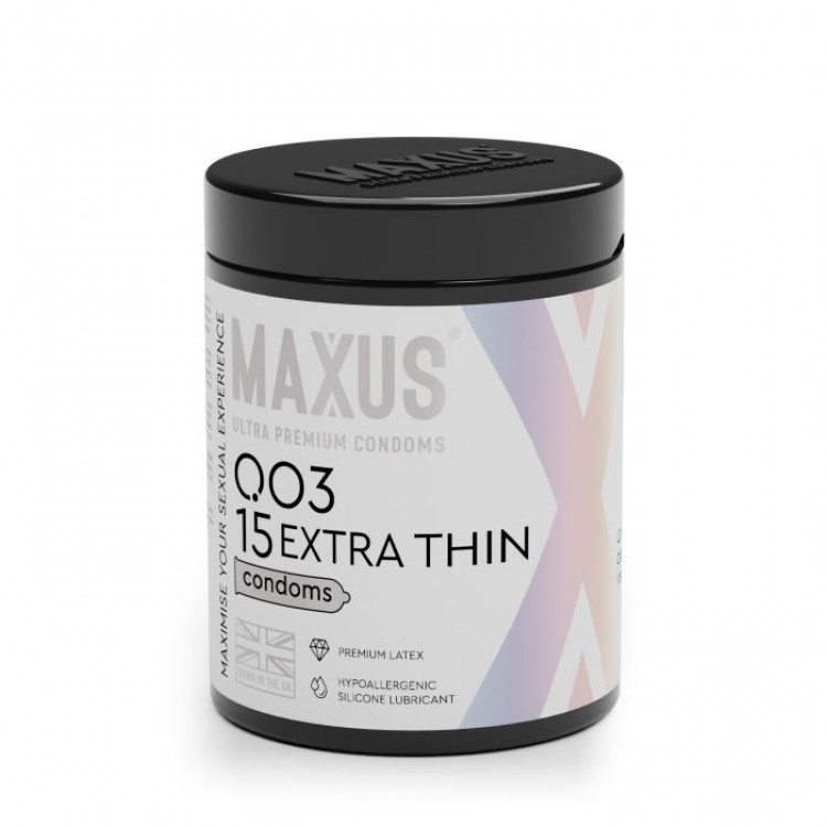 Экстремально тонкие презервативы MAXUS 003 Extra Thin - 15 шт.