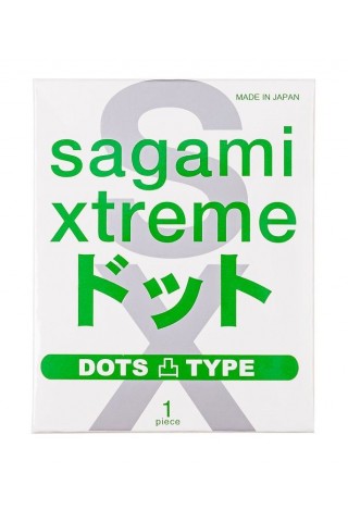 Презерватив Sagami Xtreme Type-E с точками - 1 шт.