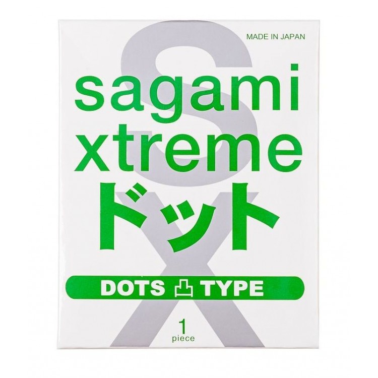 Презерватив Sagami Xtreme Type-E с точками - 1 шт.