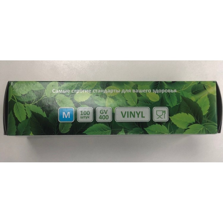 Виниловые перчатки SunViv размера М - 100 шт.(50 пар)