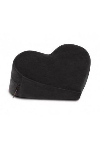 Черная вельветовая подушка для любви Liberator Retail Heart Wedge