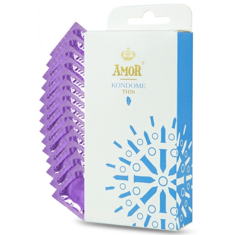 Супертонкие презервативы AMOR Thin - 12 шт.