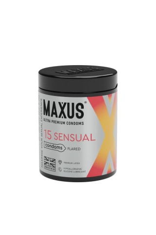 Анатомические презервативы MAXUS Sensual - 15 шт.