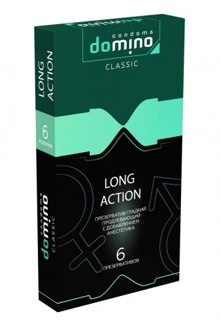 Презервативы с пролонгирующим эффектом DOMINO Classic Long action - 6 шт.