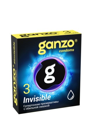 Супертонкие презервативы Ganzo Invisible - 3 шт.