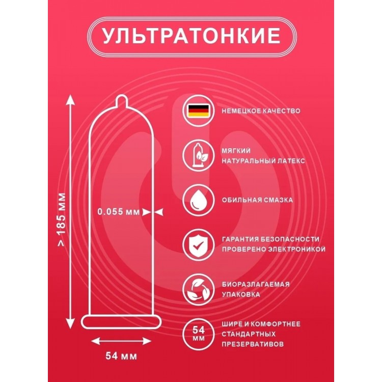 Ультратонкие презервативы ON Super Thin - 50 шт.