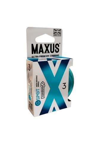 Презервативы Maxus G spot с двойной спиралью - 3 шт.