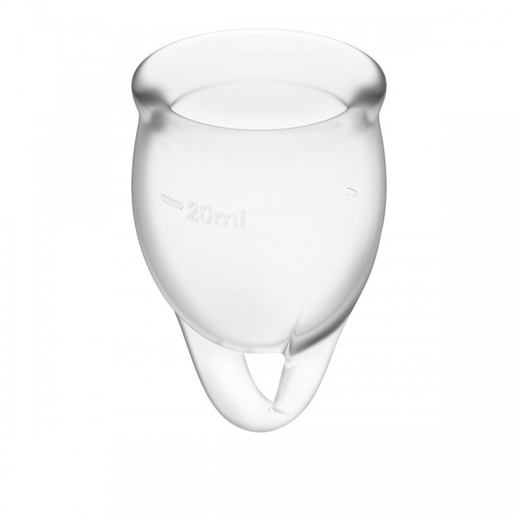 Набор прозрачных менструальных чаш Feel confident Menstrual Cup