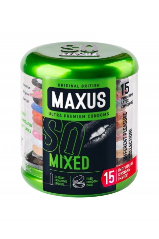 Презервативы в металлическом кейсе MAXUS Mixed - 15 шт.