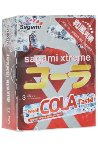 Ароматизированные презервативы Sagami Xtreme Cola - 3 шт.