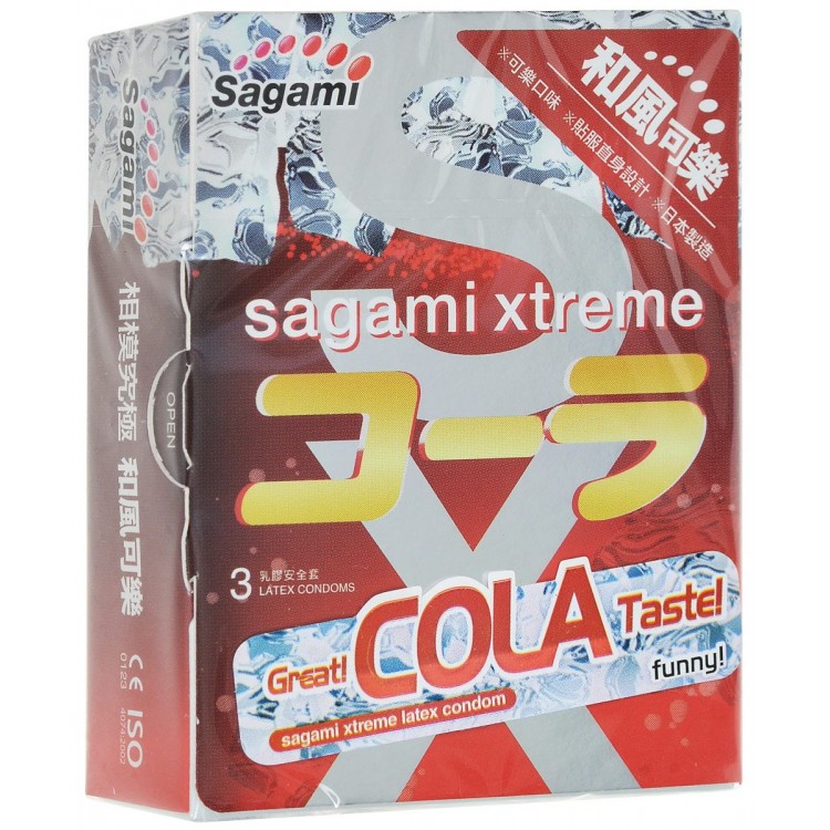 Ароматизированные презервативы Sagami Xtreme Cola - 3 шт.